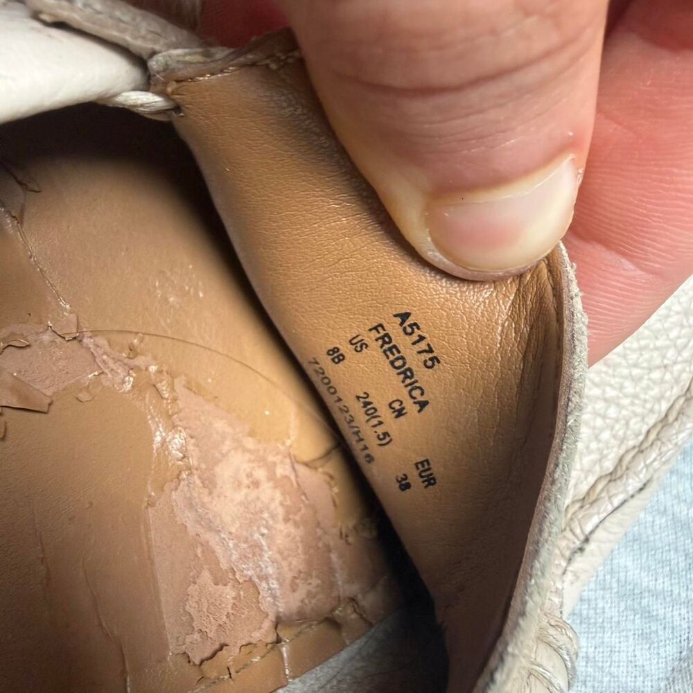 Coach Women's Cream and Tan Loafers - Picture 5 of 7